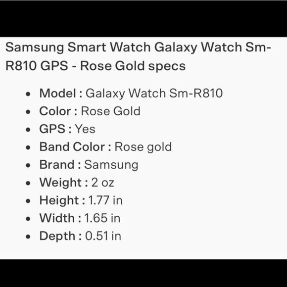 Rose Gold Samsung Smartwatch with Charging Dock - Picture 11 of 12
